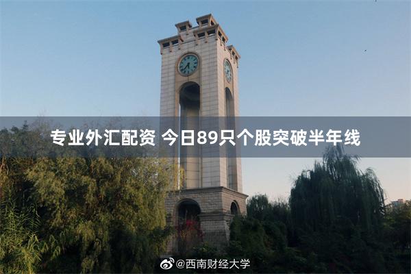 专业外汇配资 今日89只个股突破半年线