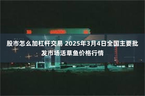 股市怎么加杠杆交易 2025年3月4日全国主要批发市场活草鱼价格行情